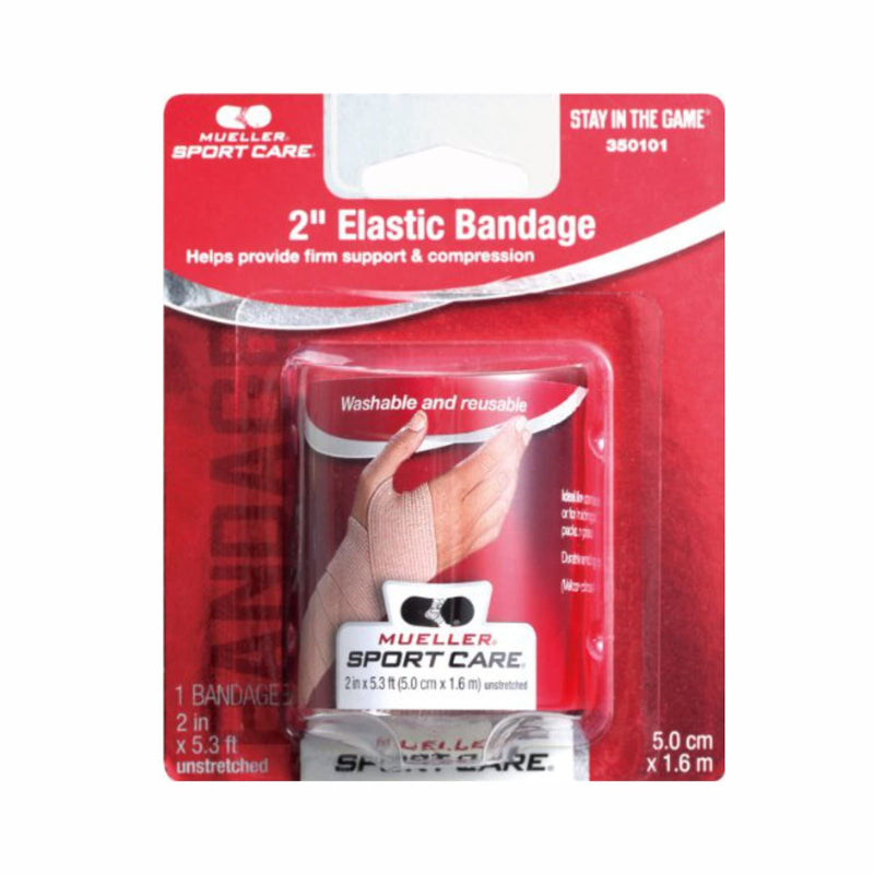 [Australia] - Mueller 2" x 5.3 ft Elastic Bandages, cotton and elastic, reusable 