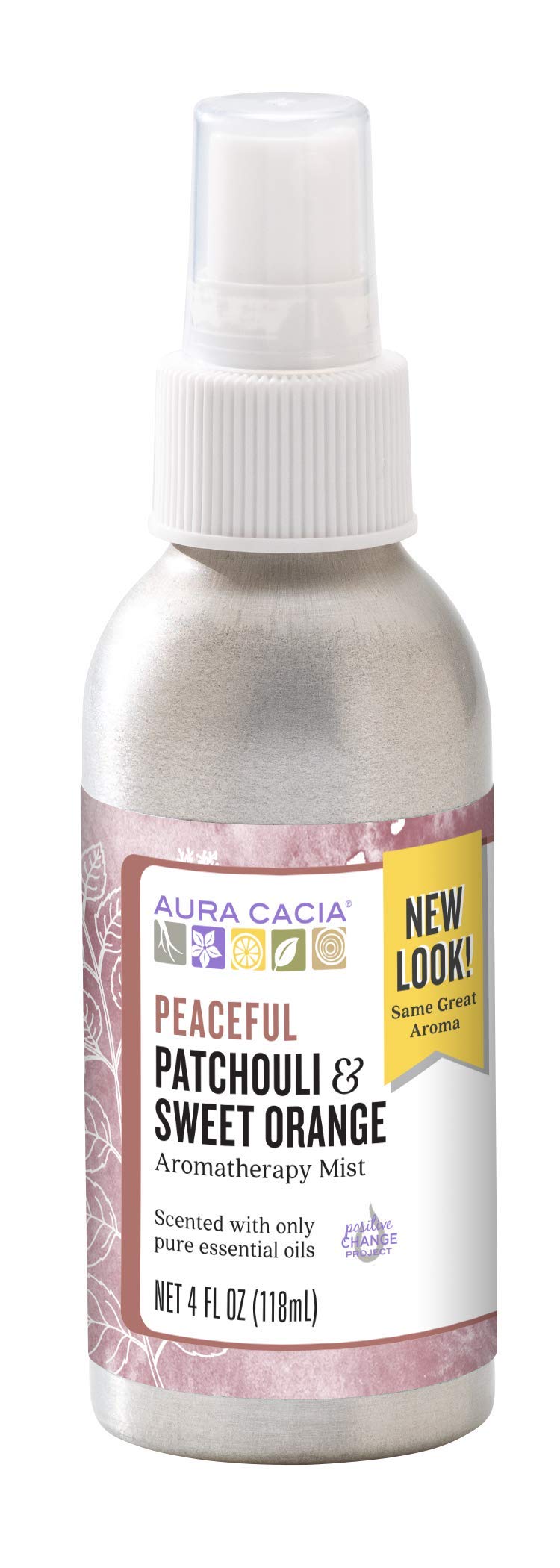 [Australia] - Aura Cacia Peaceful Patchouli and Sweet Orange Mist | GC/MS Tested for Purity | 118 ml (4 fl. oz.) 