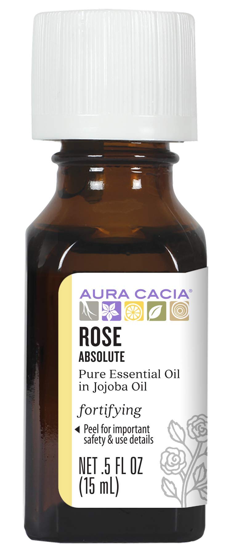 [Australia] - Aura Cacia Rose Absolute in Jojoba Oil 15ml 0.5 Fl Oz (Pack of 1) 
