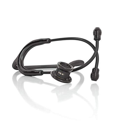 [Australia] - MDF Instruments MD One Stainless Steel Premium Dual Head Infant-Neonatal Stethoscope - Free-Parts-for-Life & (MDF777I-BO) - All Black All Black (BlackOut) 