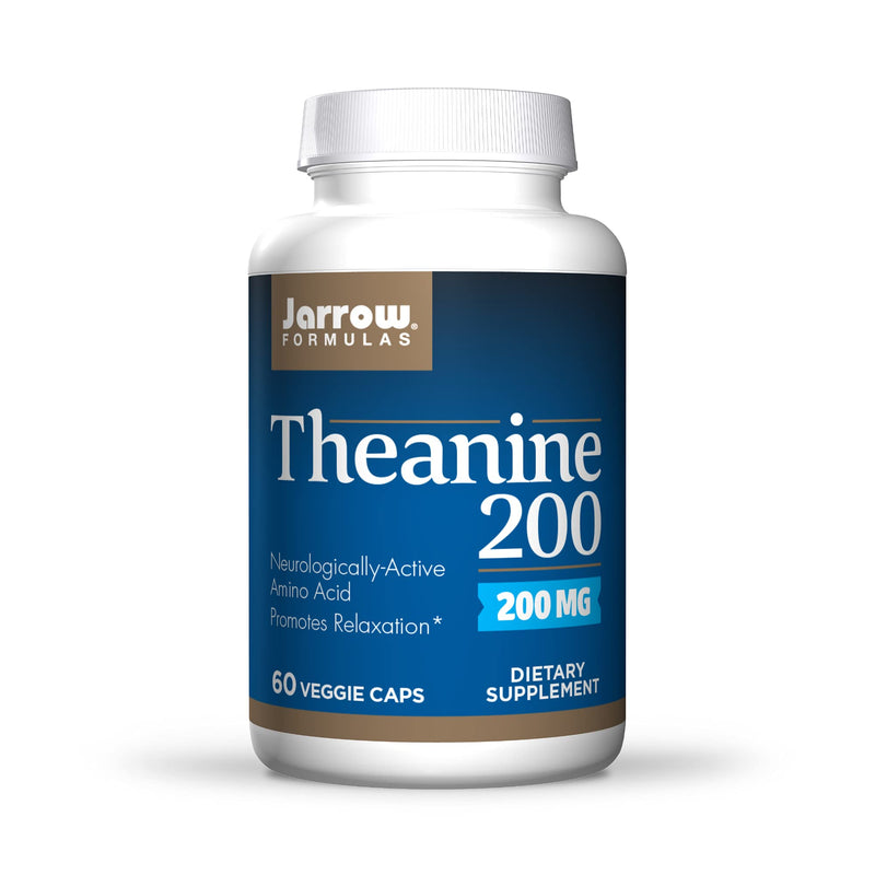 [Australia] - Jarrow Formulas Theanine 200 mg, Neurologically Active Amino Acid, Found in Green Tea, Promotes Relaxation, White, 60 Count Theanine 200mg 60 Count (Pack of 1) 