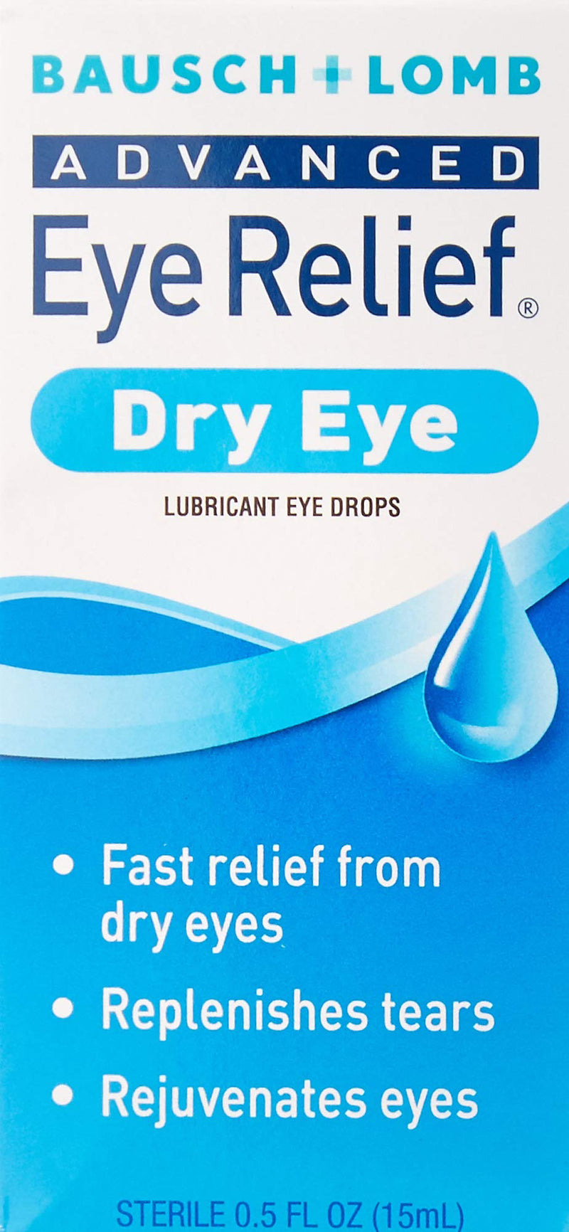 [Australia] - Bausch & Lomb Eye Drops for Dry Eyes & Redness Relief, Transparent, 0.5 Fl Oz (Pack of 3) (Packaging May Vary) 