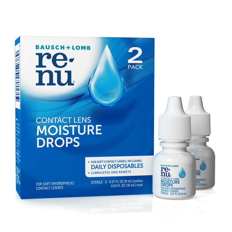 [Australia] - Bausch + Lomb ReNu MultiPlus Lubricating & Rewetting Drops, 0.27 Ounce Bottle Twinpack 0.27 Fl Oz (Pack of 2) 