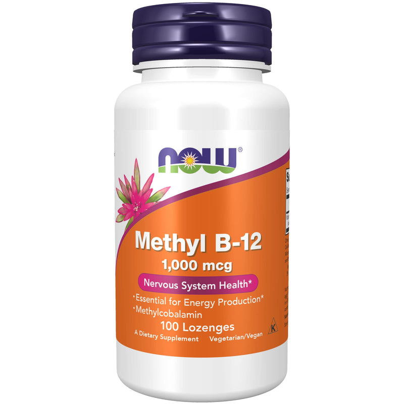 [Australia] - NOW Supplements, Methyl B-12 (Methylcobalamin) 1,000 mcg, Nervous System Health*, 100 Lozenges 