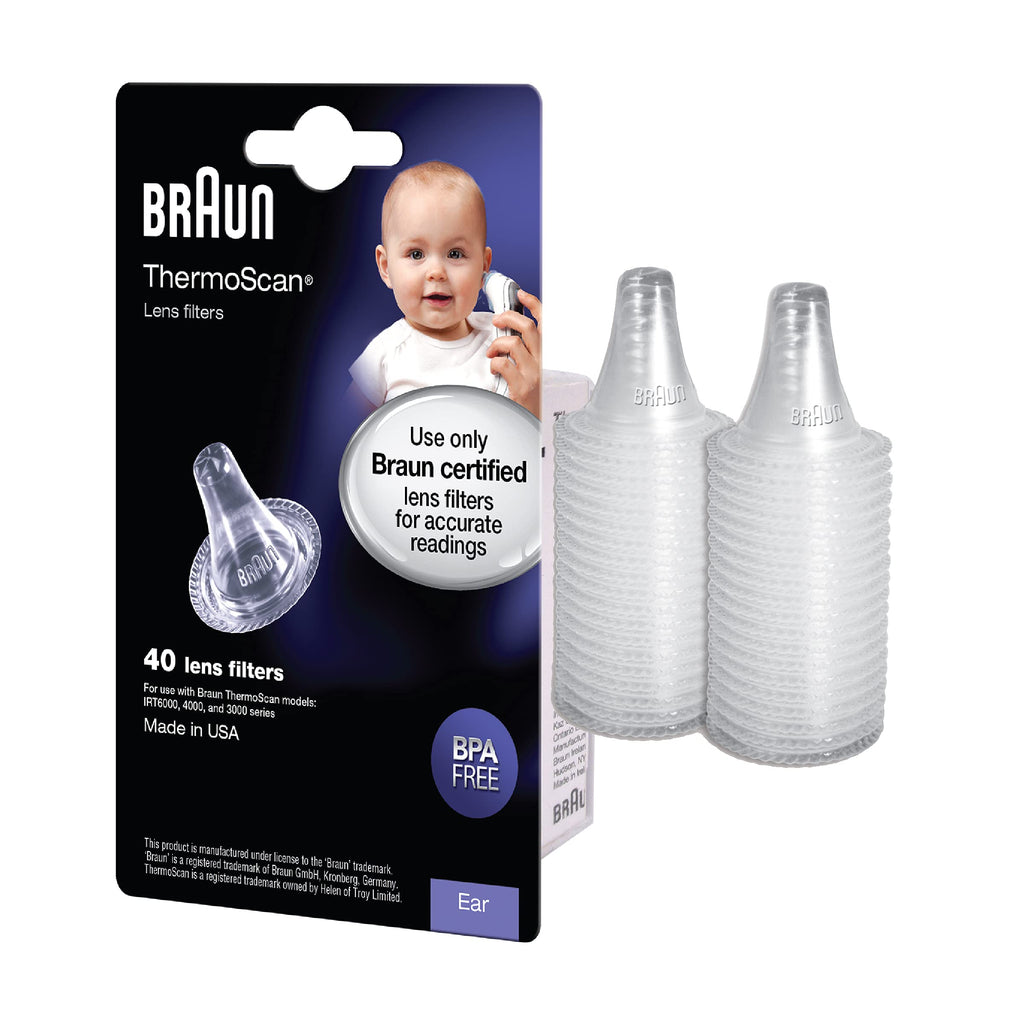 [Australia] - Braun ThermoScan Lens Filters for Ear Thermometer, Disposable Covers LF40US01 (40 Count) 40 Count (Pack of 1) 
