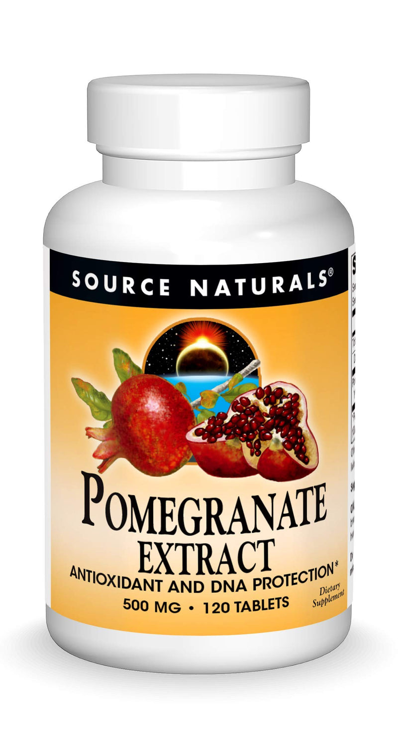 [Australia] - Source Naturals Pomegranate Extract 500mg - 120 Tablets 120 Count (Pack of 1) 