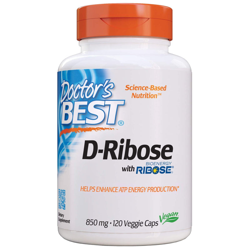 [Australia] - Doctor's Best D-Ribose with Bioenergy Ribose, Vegan, Energy Enhancement, 120 Veggie Caps, White (DRB-00193) 