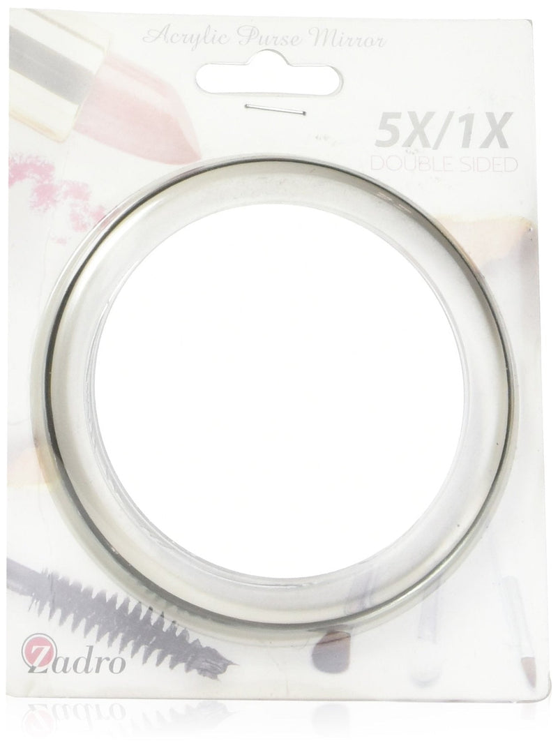 [Australia] - Zadro 5x Two-Sided Acrylic Compact Mirror, 4-Inch, Clear 