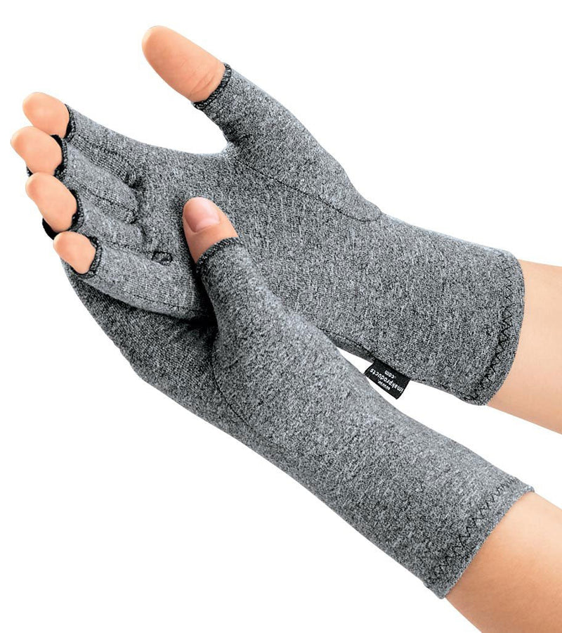 [Australia] - IMAK® Compression Arthritis Gloves, Medium – Premium Arthritic Joint Relief for Rheumatoid & Osteoarthritis – All-Day Comfort – The Only Glove Commended for Ease of Use by The Arthritis Foundation Medium (Pack of 1) Grey 