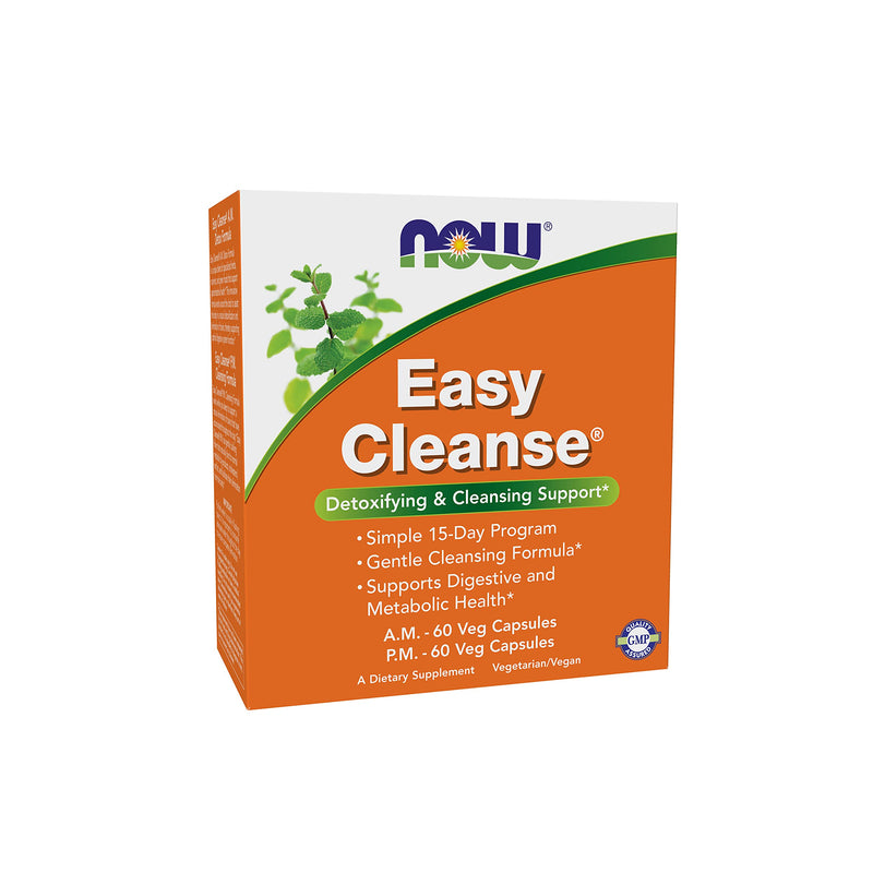 [Australia] - NOW Supplements, Easy Cleanse, AM/PM with unique blend of Specialized Herbs, Nutrients and Green Foods, 120 Veg Capsules 