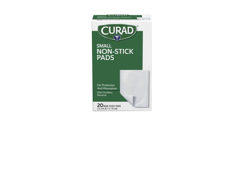 [Australia] - Curad Non-Stick Pads, 2 X 3 Inch(5.1 x 7.6 cm), 20 Count 
