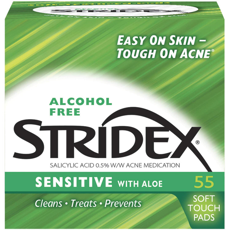 [Australia] - Stridex Medicated Pads, Sensitive, 55 Count 55 Count (Pack of 1) 