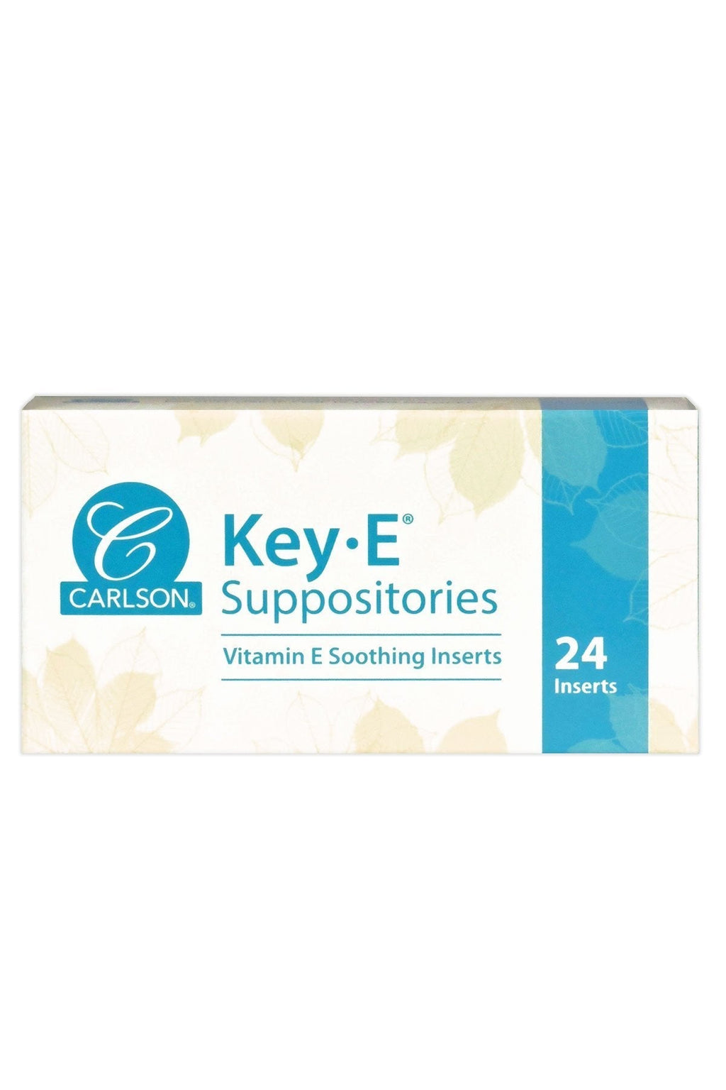 [Australia] - Carlson - Key-E Suppositories, 30 IU Vitamin E Suppository, Lubricates Dry Areas, Treatment for Women and Men, Vaginal & Rectal, 24 Count 24 Count (Pack of 1) 