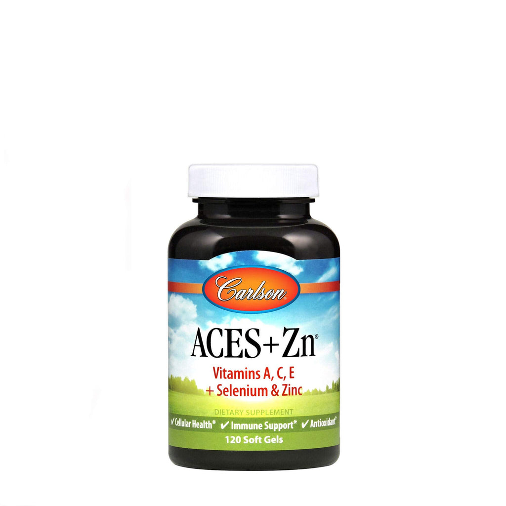 [Australia] - Carlson - ACES + Zn, Vitamins A, C, E + Selenium & Zinc, Cellular Health & Immune Support, Antioxidant, 120 Softgels 120 Count (Pack of 1) 