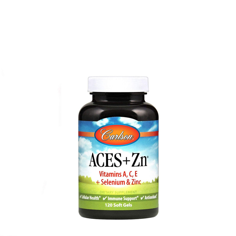 [Australia] - Carlson - ACES + Zn, Vitamins A, C, E + Selenium & Zinc, Cellular Health & Immune Support, Antioxidant, 120 Softgels 120 Count (Pack of 1) 