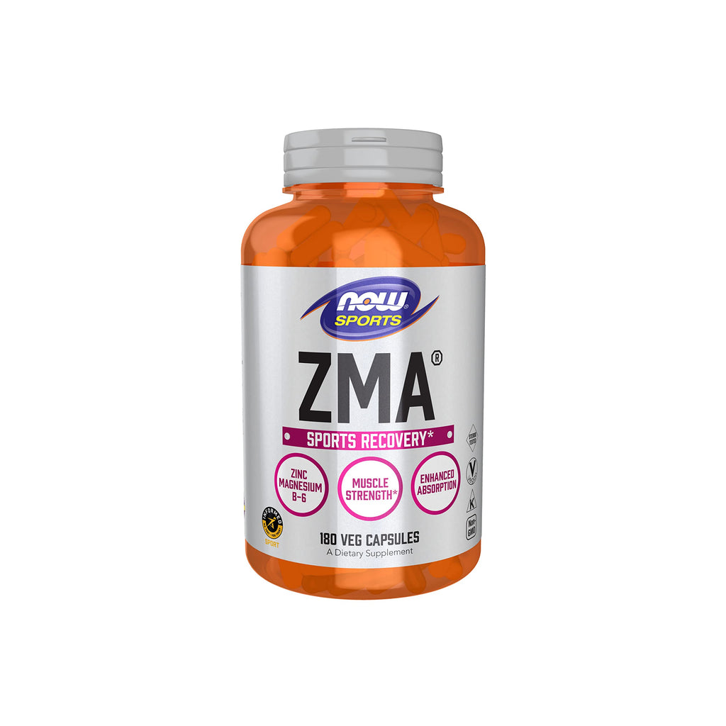 [Australia] - NOW Sports Nutrition, ZMA (Zinc, Magnesium and Vitamin B-6), Enhanced Absorption, Sports Recovery*, 180 Capsules 