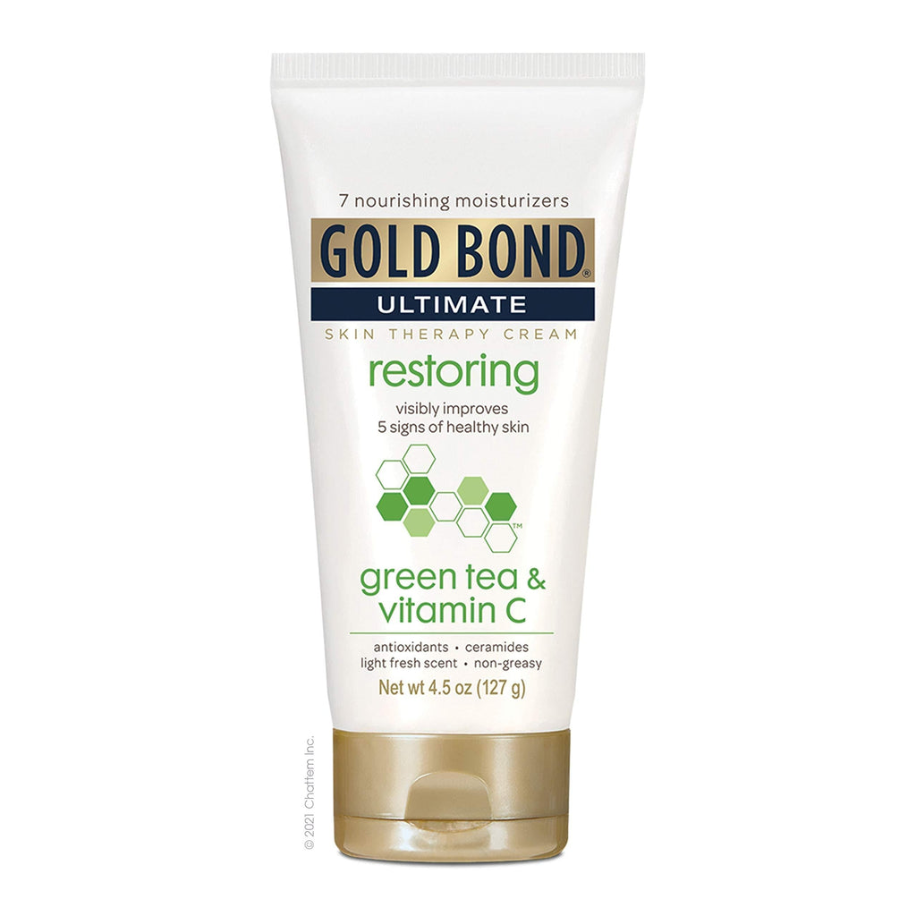 [Australia] - Gold Bond Ultimate Restoring Cream with Green Tea & Vitamin C, 4.5 oz (Pack of 4) 4.5 Ounce (Pack of 4) 