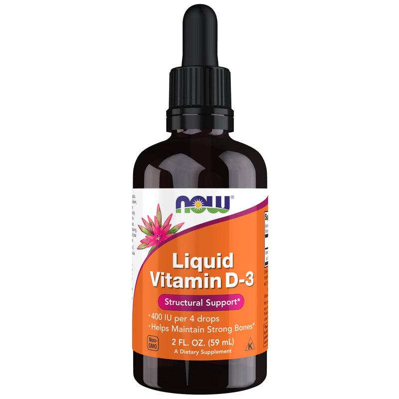 [Australia] - NOW Supplements, Liquid Vitamin D-3, Strong Bones*, Structural Support*, 2-Ounce 