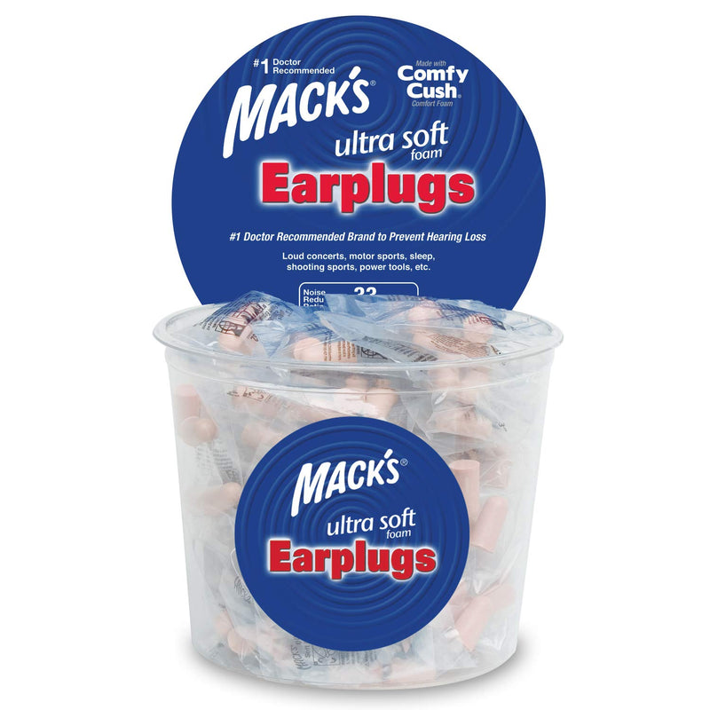 [Australia] - Mack's Ultra Soft Foam Earplugs, 100 Pair - 33dB Highest NRR, Comfortable Ear Plugs for Sleeping, Snoring, Travel, Concerts, Studying and Loud Noise 