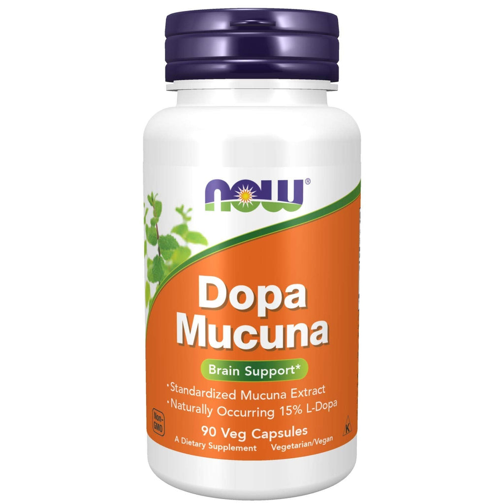 [Australia] - NOW Supplements, DOPA Mucuna, Standardized Mucuna Extract with Naturally Occurring 15% L-Dopa, 90 Veg Capsules mucunna 90 Count (Pack of 1) 