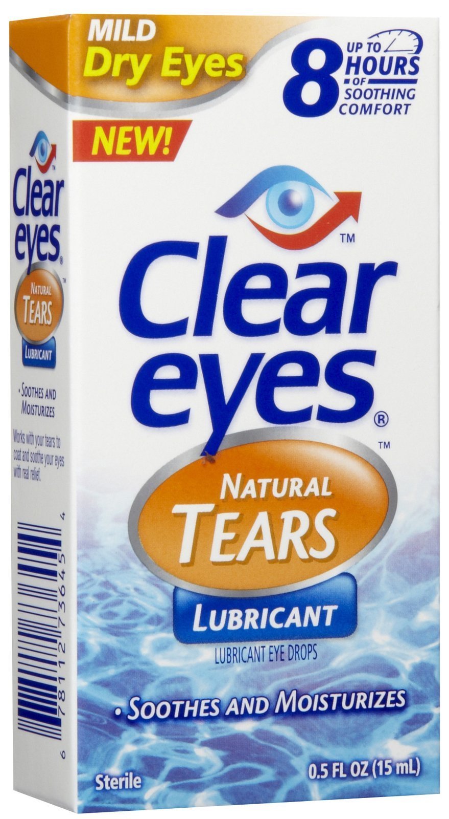 [Australia] - Clear Eyes Mild Dry Eyes Natural Tears Eye Drops-0.5 Oz (Package May Vary) 