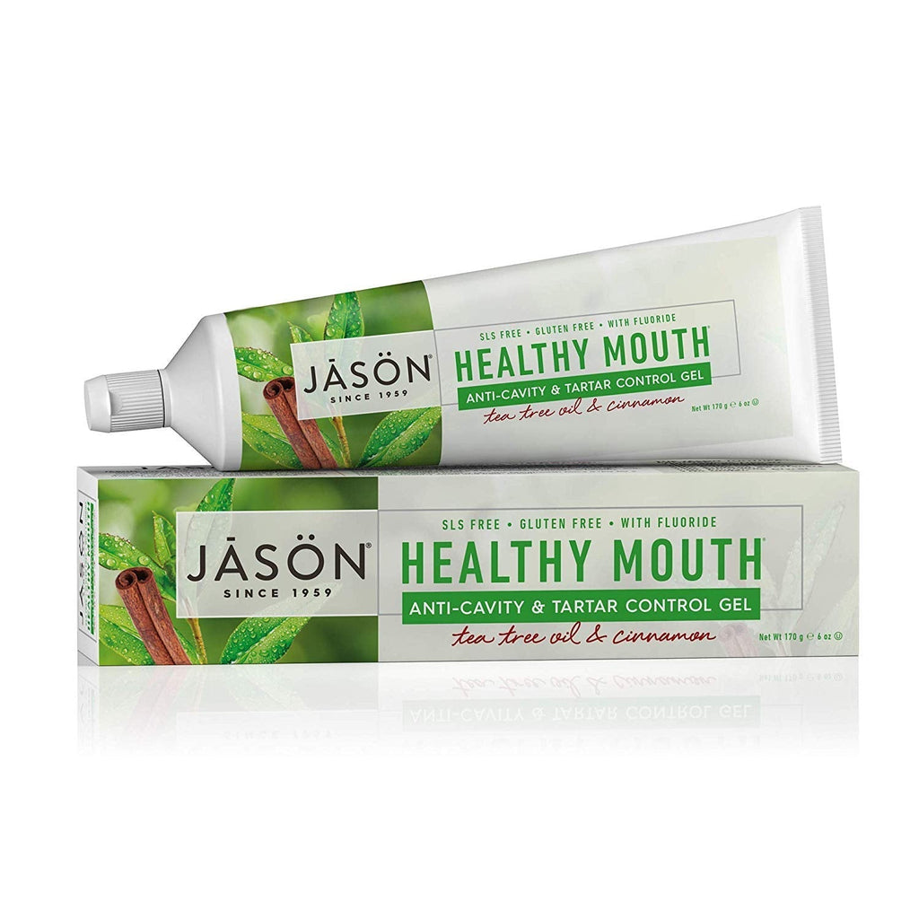 [Australia] - Jason Healthy Mouth Anti-Cavity & Tartar Control Gel, Tea Tree Oil & Cinnamon, 6 Oz 