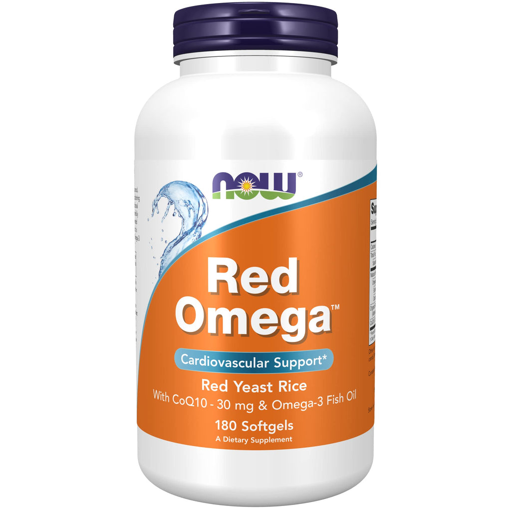 [Australia] - NOW Supplements, Red Omega™ with CoQ10 30 mg and Omega-3 Fish Oil, Cardiovascular Support*, 180 Softgels 