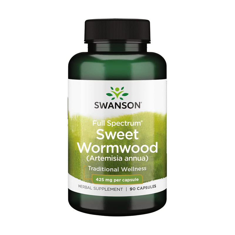 [Australia] - Swanson Sweet Wormwood - May Promote GI Gut Health, Microbial Balance & Digestive Health Support - Herbal Supplement with Artemisinin - (90 Capsules, 425mg Each) 1 