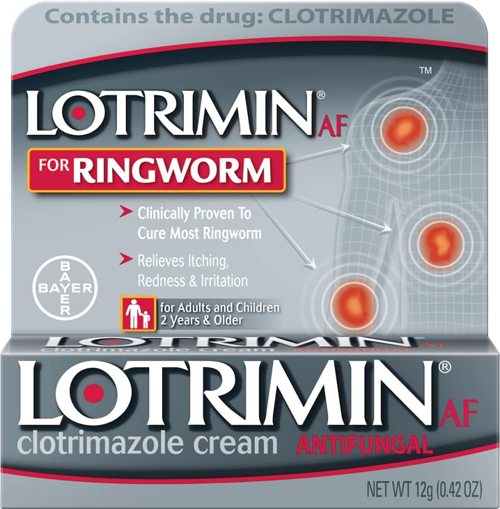 [Australia] - Lotrimin AF Ringworm Cream, Clotrimazole 1%, Clinically Proven Effective Antifungal Treatment of Most Ringworm, For Adults and Kids Over 2 years, Cream, .42 Ounce (12 Grams) 