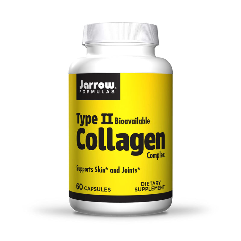 [Australia] - Jarrow Formulas Type II Collagen Complex 500 mg - 60 Capsules - Supports Skin & Joints - Derived from Chicken Sternum Cartilage - 30 Servings 60 Count (Pack of 1) 