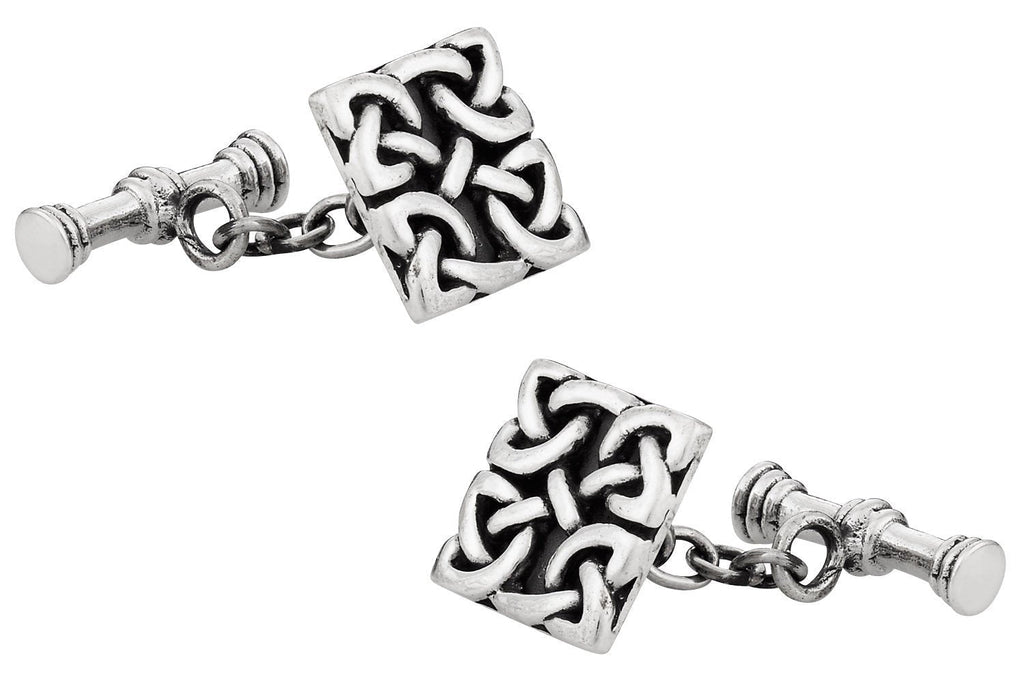 [Australia] - Cuff-Daddy 925 Sterling Silver Celtic Cufflinks with Presentation Box 