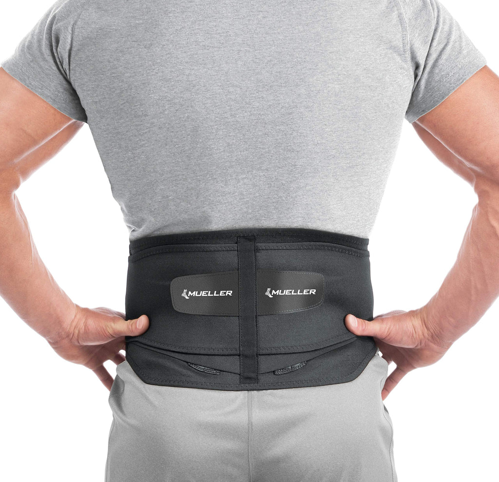 [Australia] - Mueller 255 Lumbar Support Back Brace with Removable Pad, Black, Regular(Package May Vary) Regular (Pack of 1) 