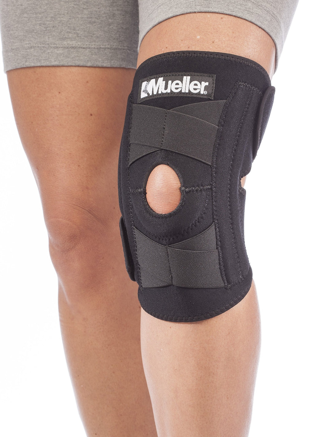 [Australia] - Mueller Sports Medicine Self-Adjusting Knee Stabilizer, For Men and Women, Black, One Size (Pack of 1) 
