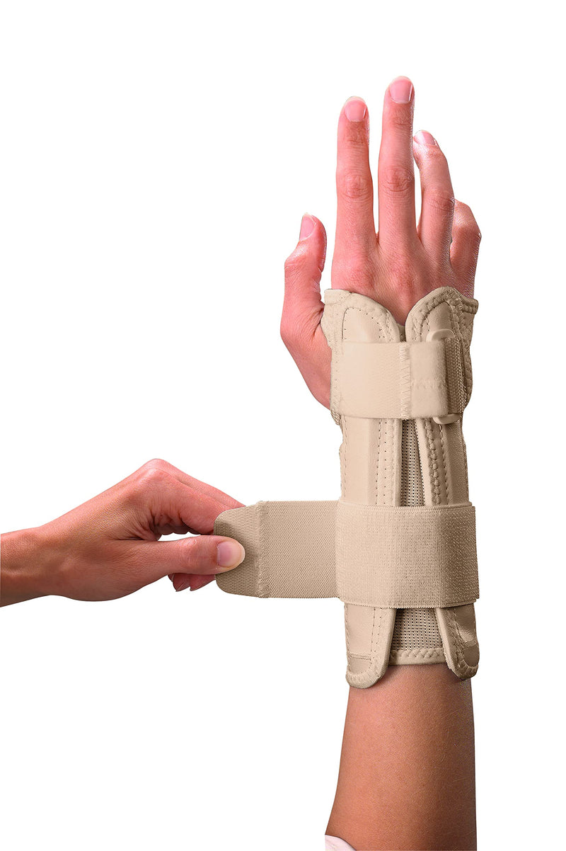 [Australia] - Mueller Sports Medicine Reversible Wrist Stabilizer with Splint, For Men and Women, Beige, L/XL Large/X-Large (Pack of 1) 
