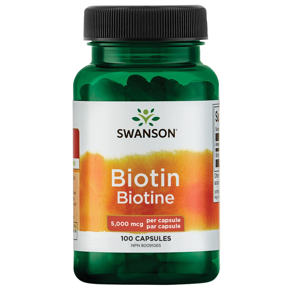 [Australia] - Swanson Biotin Vitamin B7 5000 mcg 100 Capsules 1 