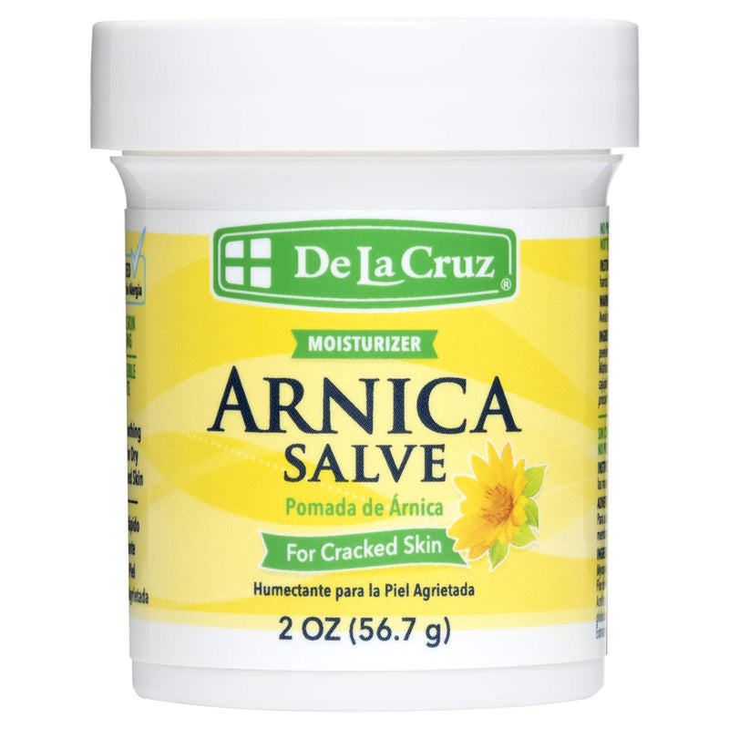 [Australia] - De La Cruz Arnica Salve, Foot Cream for Dry and Cracked Feet and Moisturizing Hand Lotion for Dry Hands, 24 Hour Moisture for Dry and Rough Skin (2 Ounces) 2 Ounce (Pack of 1) 