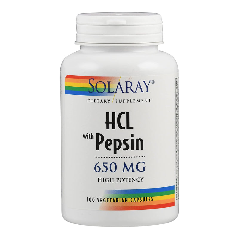 [Australia] - Solaray High Potency Betaine HCL 650 mg with Pepsin, 100 Count 