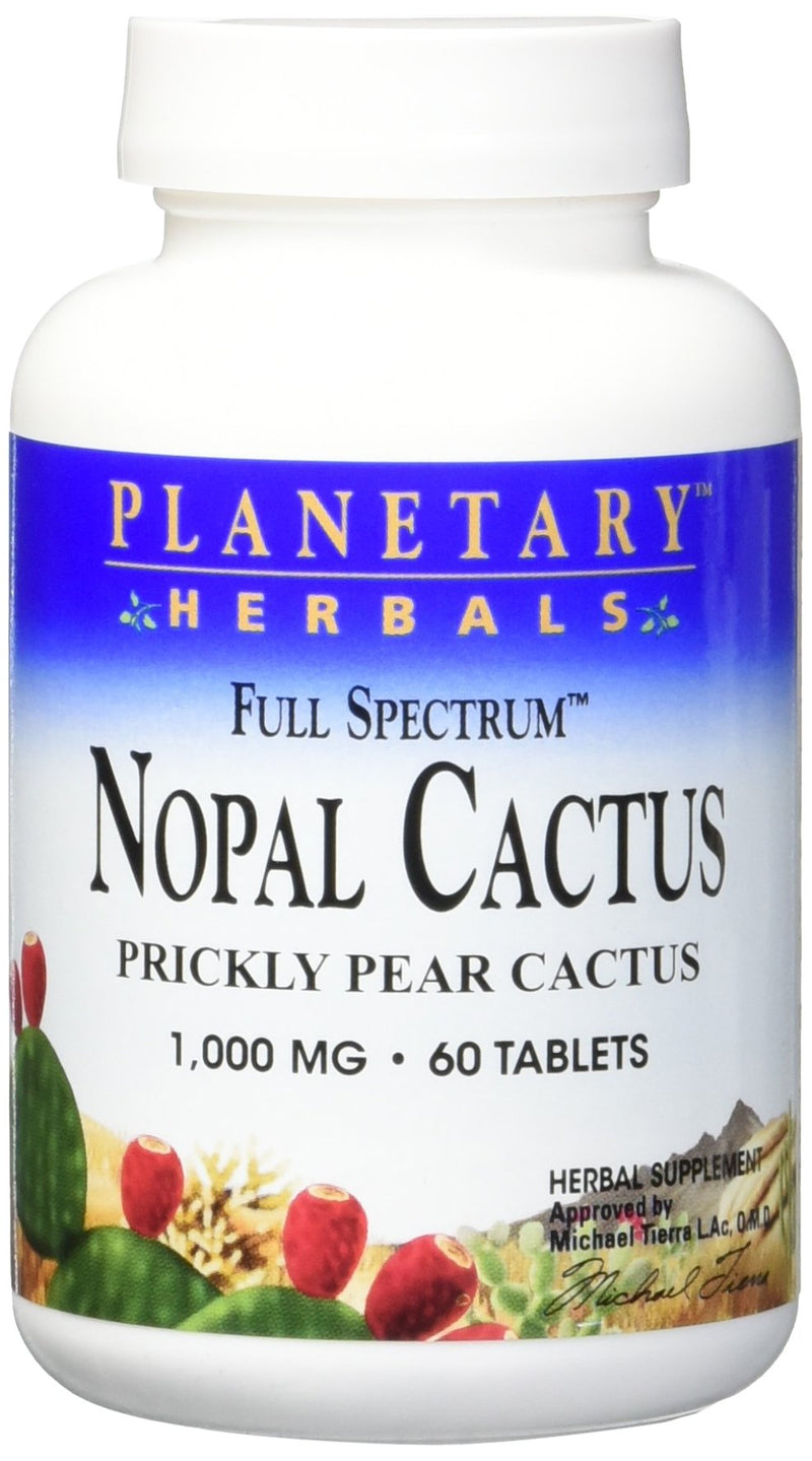[Australia] - Planetary Herbals Full Spectrum Nopal Cactus 1000mg Prickly Pear Cactus Antioxidant - 100% Natural - 60 Tablets 