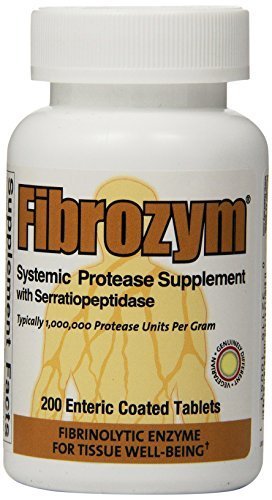 [Australia] - Naturally Vitamins Fibrozym Systemic Protease Supplement with Serratiopeptidase, 200 Tablets, N10051 