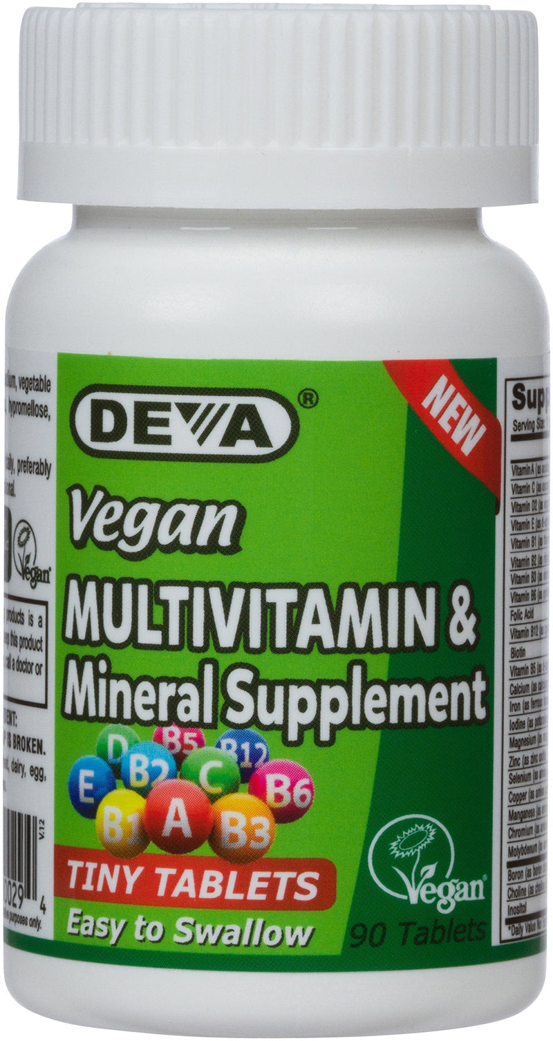 [Australia] - Deva Vegan Multivitamin, Mineral Supplement, Tiny Tablets, 90 Count Bottle 