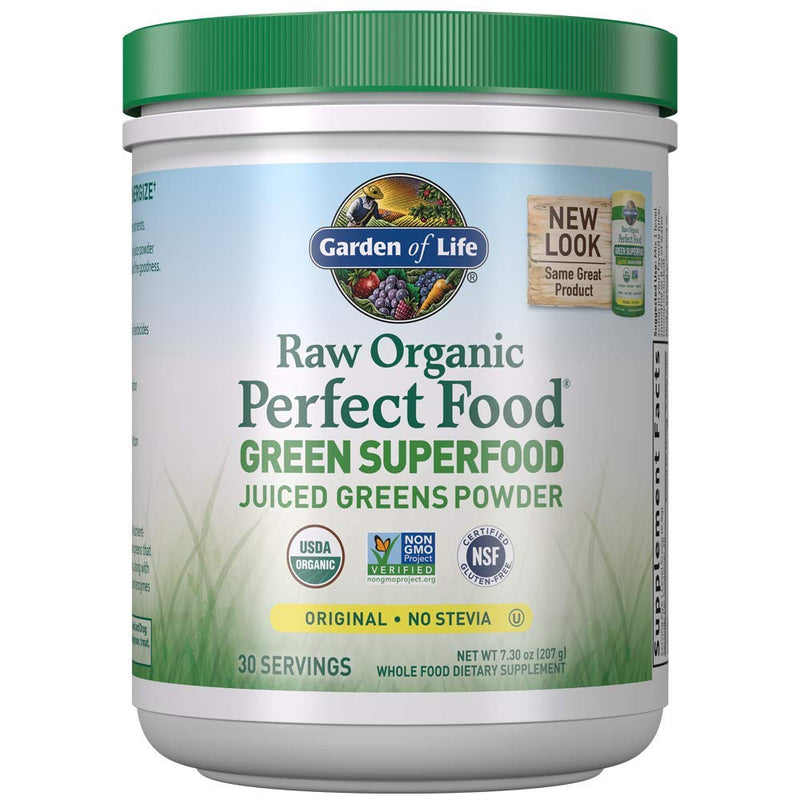 [Australia] - Garden of Life Raw Organic Perfect Food Green Superfood Juiced Greens Powder - Original Stevia-Free, 30 Servings, Non-GMO, Gluten Free Whole Food Dietary Supplement, Alkalize, Detoxify, Energize 30 Servings (Pack of 1) 