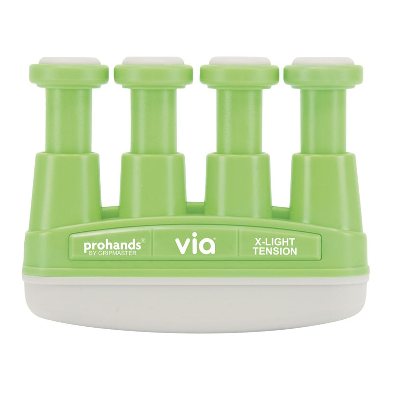 [Australia] - PROHANDS VIA Hand Exerciser, Finger Exerciser (Hand Grip Strengthener), Spring-Loaded, Finger-Piston System, Isolate and Exercise Each Finger 2 lb (X-Light Tension) Green - Via 