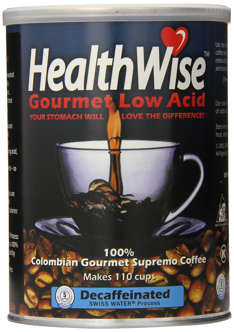[Australia] - HealthWise Low Acid Swiss Water Decaffeinated Coffee, 100% Colombian Decaf Supremo, 12 Ounce 