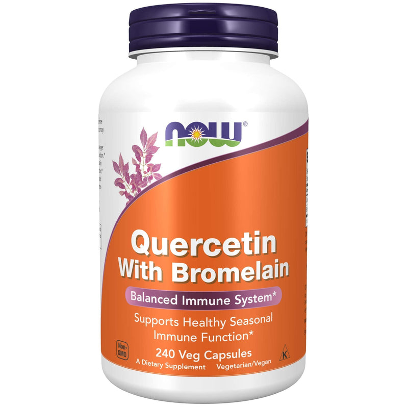 [Australia] - NOW Supplements, Quercetin with Bromelain, Balanced Immune System*, 240 Veg Capsules 240 Count (Pack of 1) 