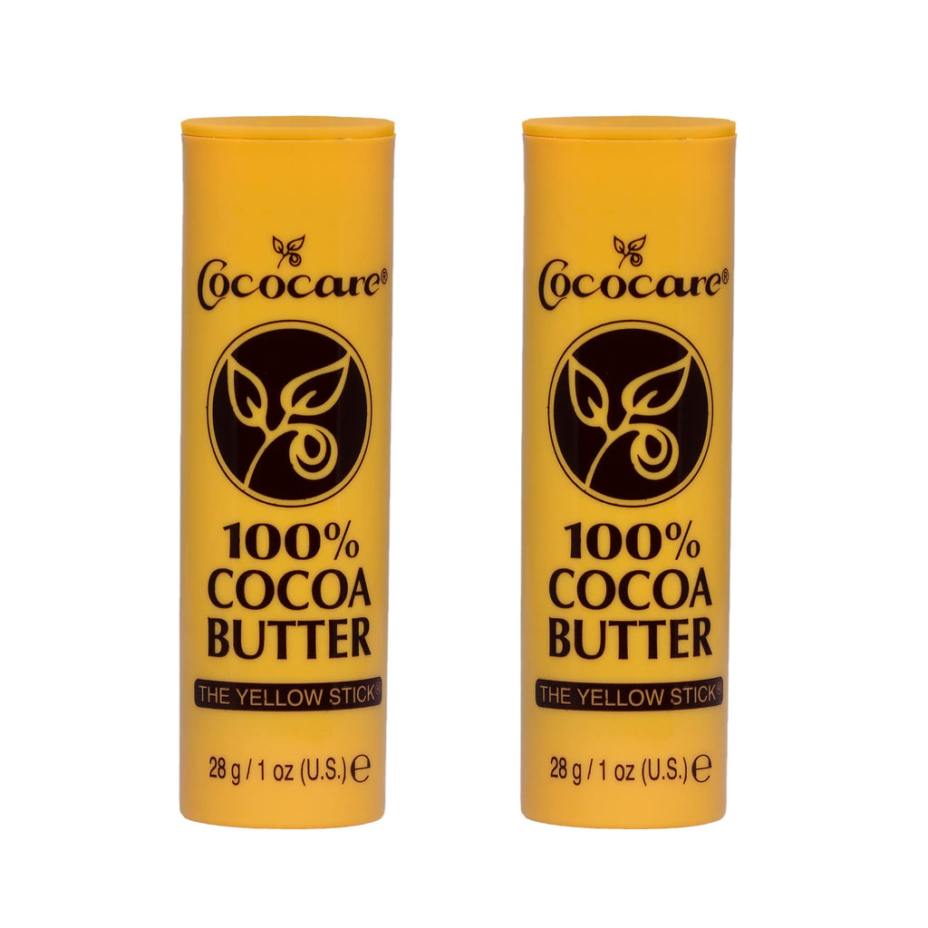 [Australia] - Cococare 100% Cocoa Butter Stick - All-Natural Cocoa Butter Emollient for Ultimate Skin Hydration & Protection - The Yellow Stick - (2 Pack) 1 Ounce (Pack of 2) 