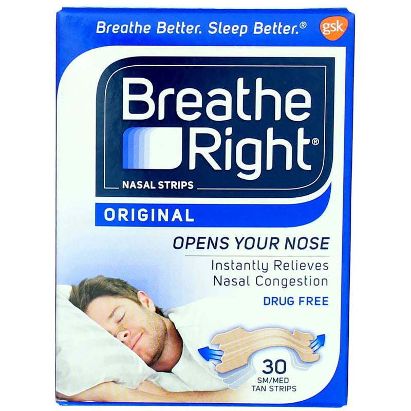 [Australia] - Breathe Right Nasal Strips Original Tan Small/Medium 30 ea (Pack of 3) 