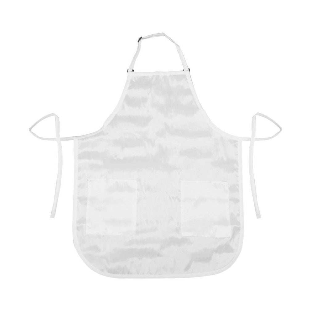 [Australia] - Betty Dain Luminous Salon Stylist Apron, Classic Design, Bottom Zipper Pockets, Adjustable Neck Strap, Lightweight, Water-Resistant Poly Nylon Blend Repels Hair, Easy Care, White 