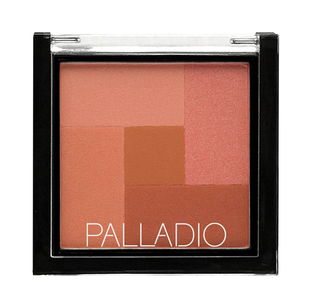 [Australia] - Palladio 2-In-1 Mosaic Powder Blush and Bronzer, Silky Smooth Face Makeup Pressed Powder, Five Color Hues from Shimmering Pinks to Golden Browns, Rich Pigmented Shades, Flawless Finish, Desert Rose 