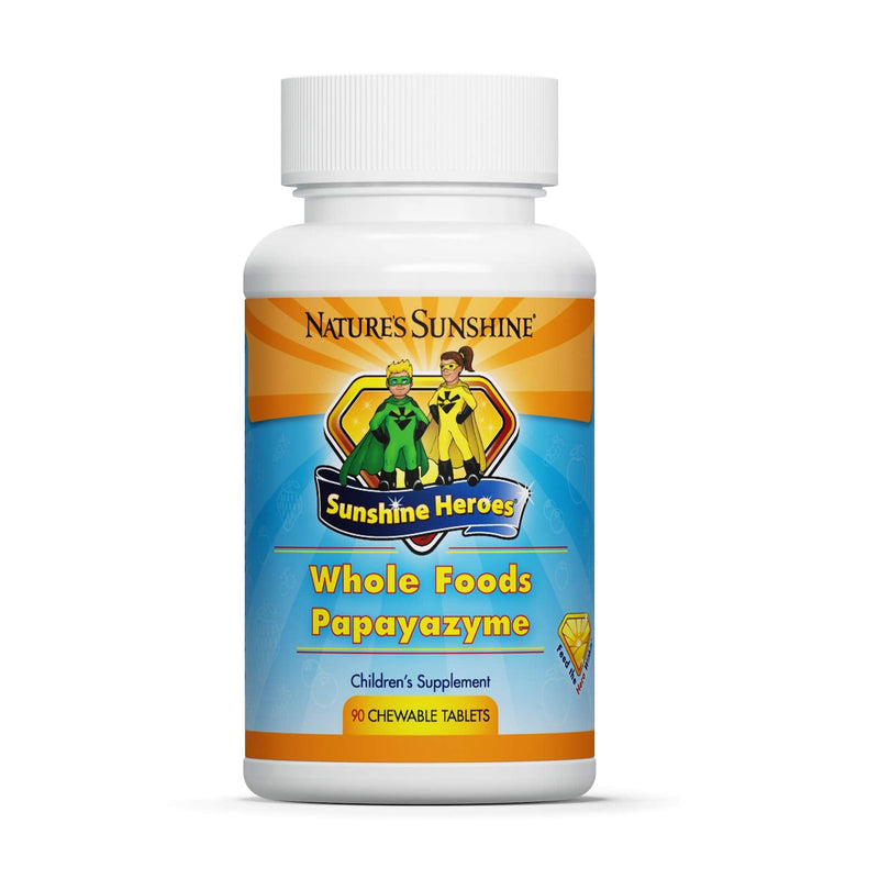 [Australia] - Nature's Sunshine, Sunshine Heroes Whole Foods Papayazyme 90 Chewable Tablets 