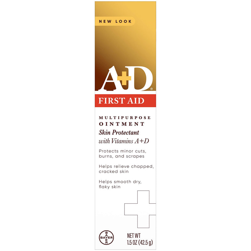 [Australia] - A+D First Aid Ointment - Moisturizing Skin Protectant for Dry Cracked Hands, Elbows, heals and lips - Use After Hand Washing, Packaging May Vary, Multicolor – 1.5 oz Tube 1.5 Ounce (Pack of 1) 